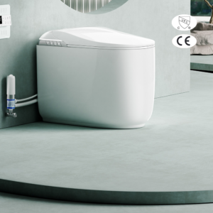 BIKI E80 Electric Contral Toilet without Tank with Bidet – Auto Lid Open/Close & Flush (WaterMark/CE/UL Certification)